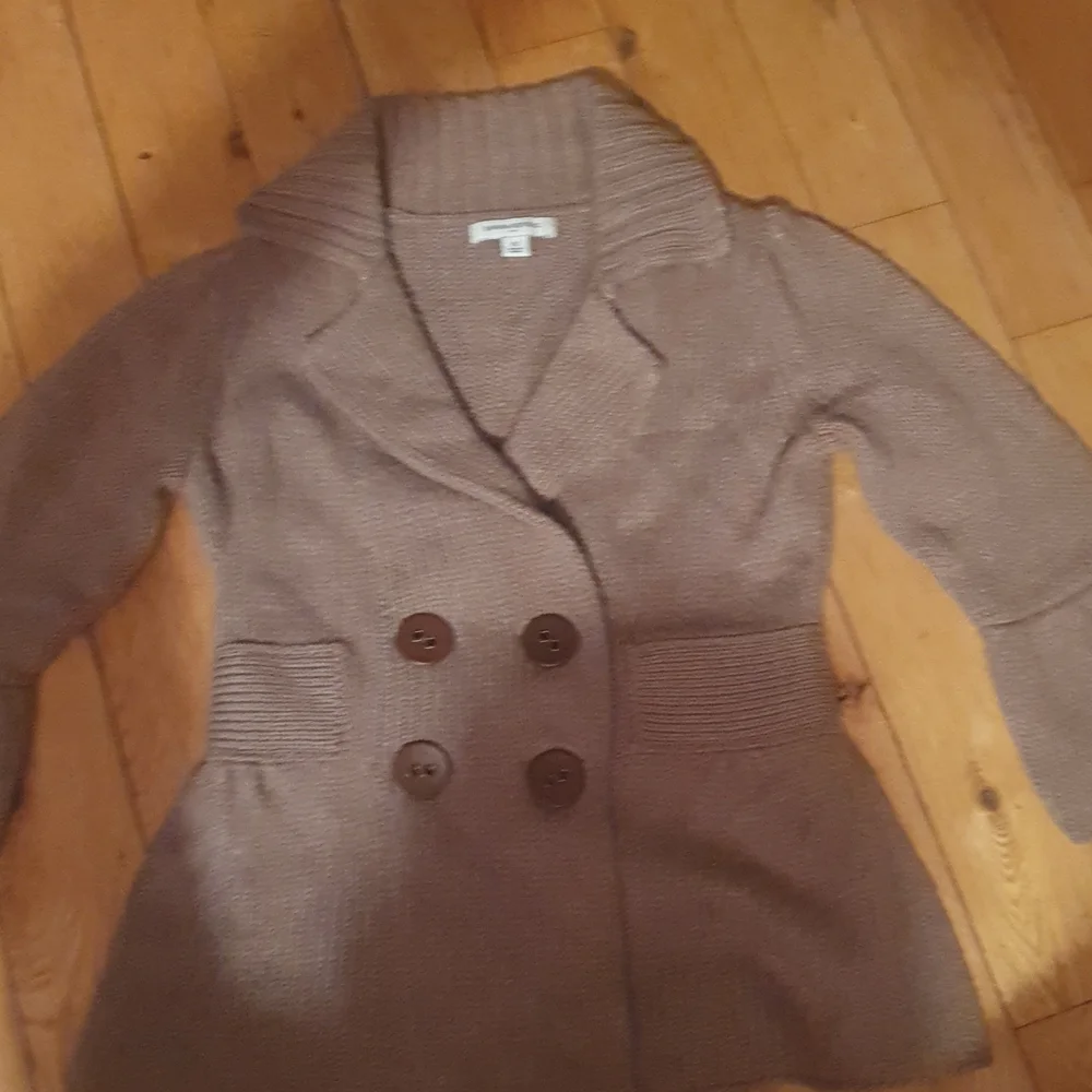 Banana Republic Taupe Brown Knit Coatigan - Picture 2 of 2